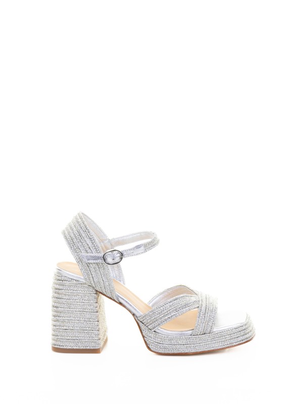 Valle Sandal with handmade metallic braiding Valle Sandal with handmade metallic braiding