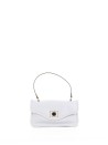 Borsa a tracolla Flap in pelle ivory