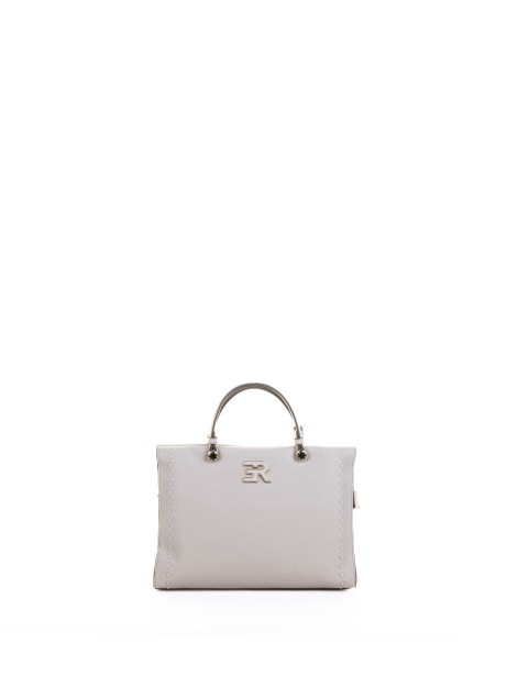 Borsa doppio manico small sabbia in pelle