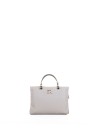 Double handle bag small sand leather
