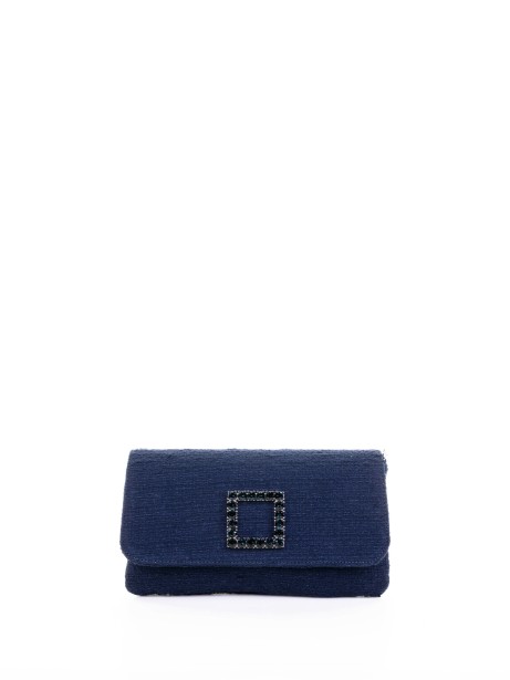 Pochette in tweed con accessorio