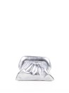 Pochette argento in pelle laminata