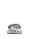 Pochette argento in pelle laminata