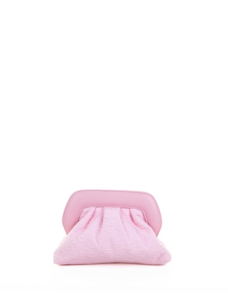 Pochette rosa in pelle