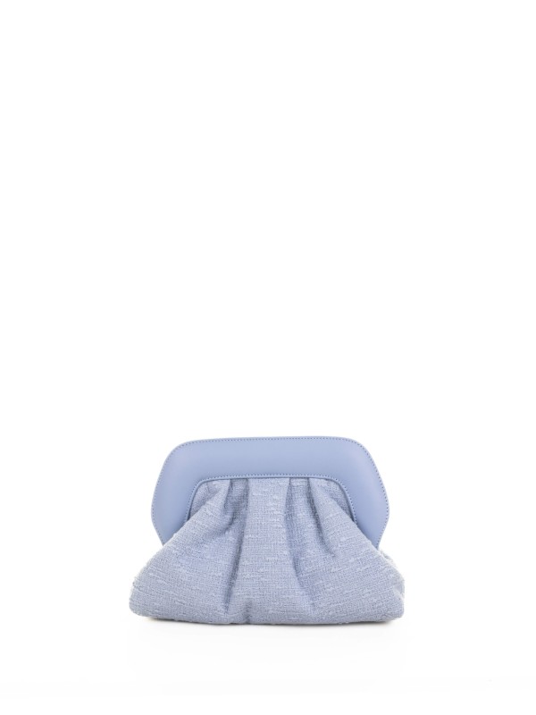 Light Blue Leather Clutch