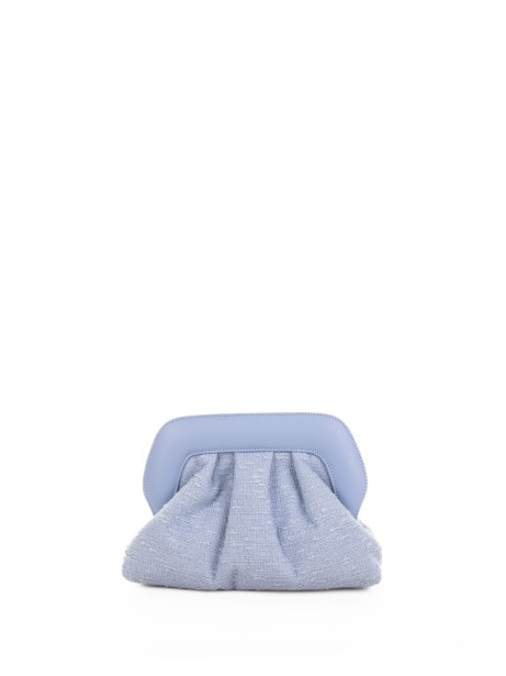 Light Blue Leather Clutch