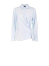 Camicia donna celeste in popeline stretch