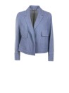 Giacca blazer donna avio corta in filo lurex