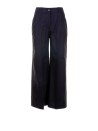Pantalone nero in popeline stretch