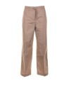 Pantalone beige in popeline stretch
