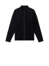 Cardigan uomo nero con zip