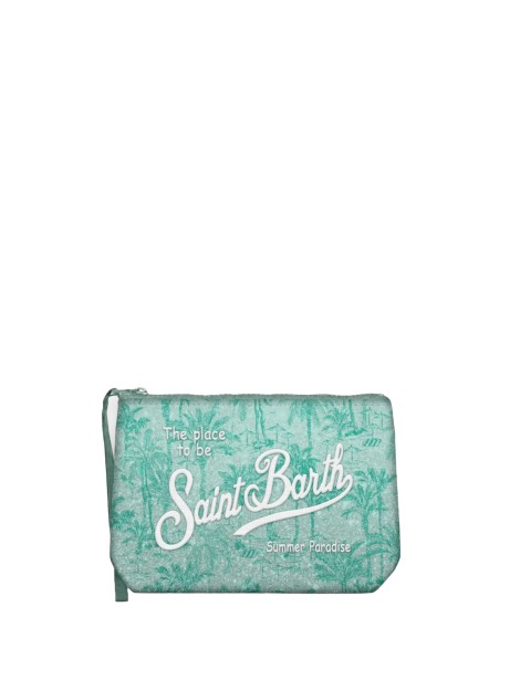 Pochette Aline verde acqua in lurex