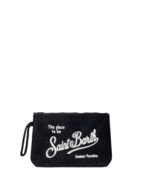 Pochette Aline nera in lurex