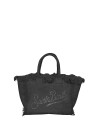 Shopping bag Colette nera in tela di lino