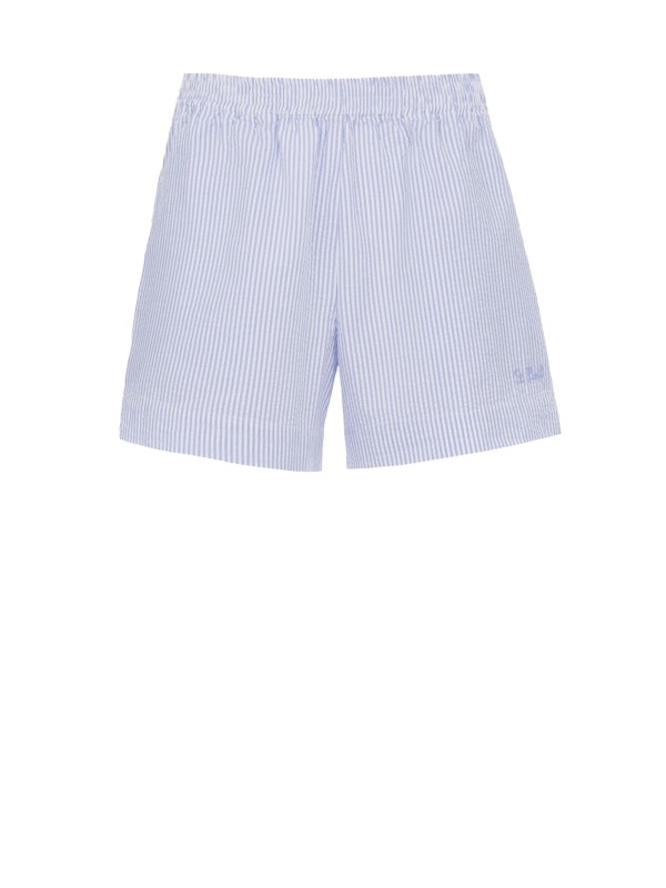 Women's Bermuda Shorts Striped Poplin