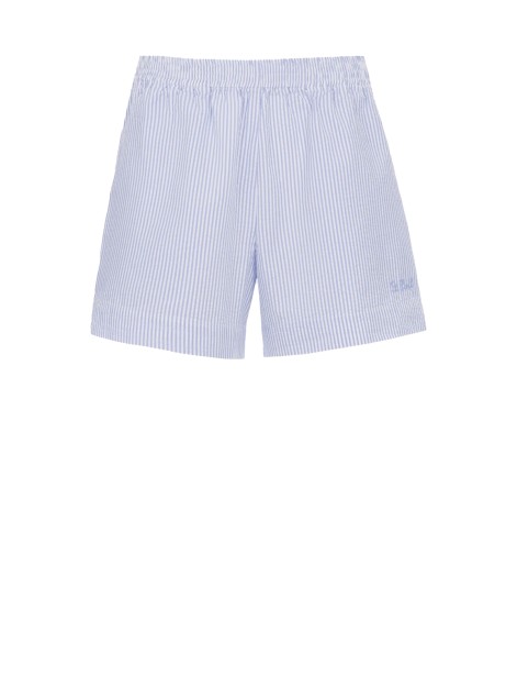 Bermuda donna a righe in popeline