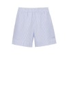 Bermuda donna a righe in popeline
