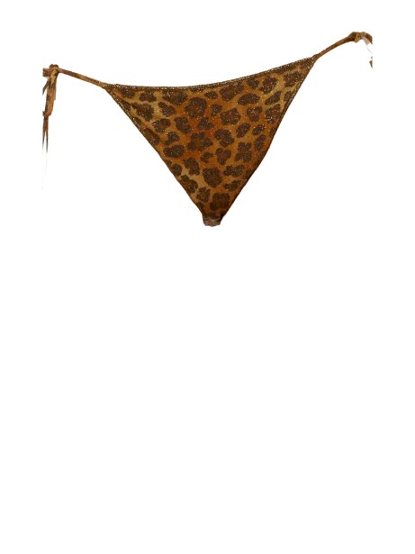 Bikini a triangolo leopardato lurex