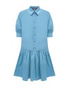 Abito camicia celeste in popeline