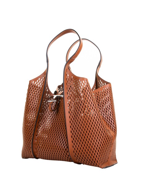 【関税・送料込み】Borsa T Timeless Media In Pelle Traforata Woman MULTICOLOUR T Timeless Shopping Bag in Raffia and