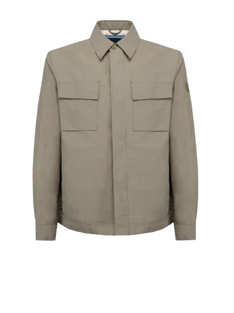 Giacca verde kaki con colletto
