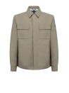 Giacca verde kaki con colletto