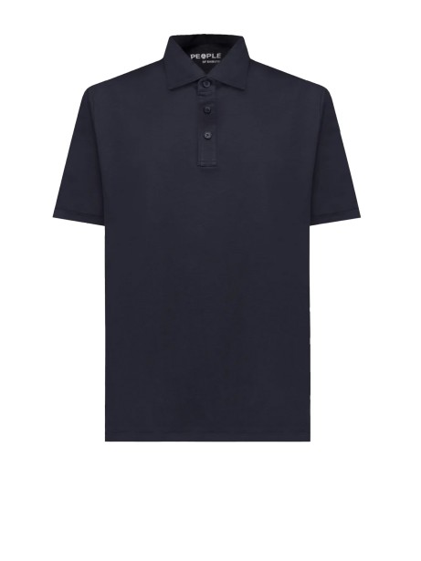 Polo a maniche corte blu navy uomo