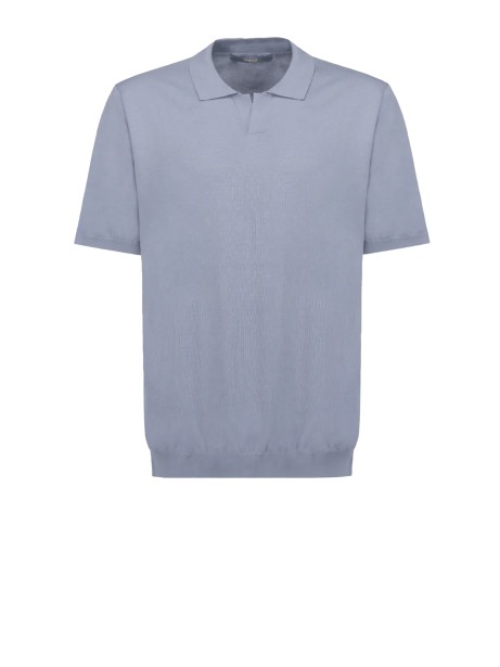 Polo a maniche corte bluette uomo
