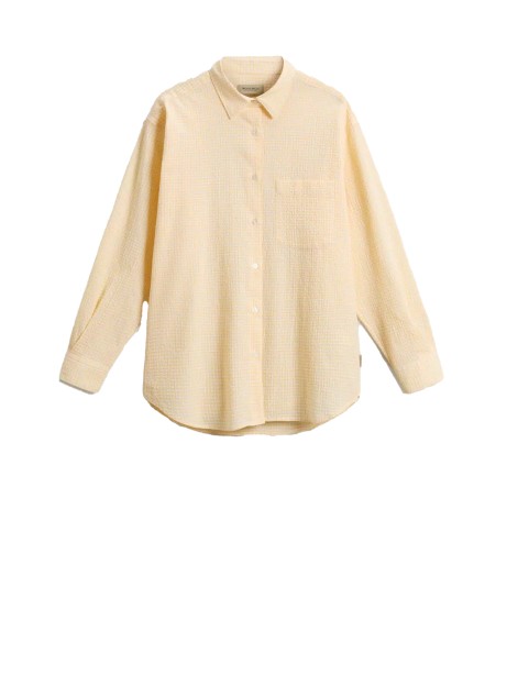 Camicia gialla donna in cotone