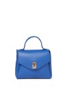 Borsa a tracolla Energia in pelle blu elettrico