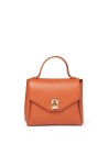 Energia papaya leather shoulder bag