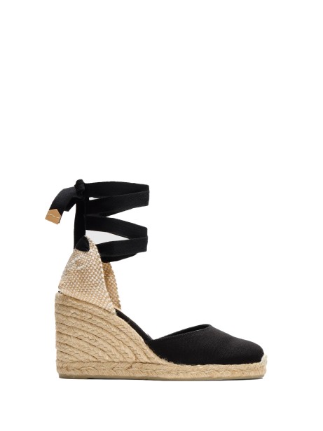 Espadrille Carina in organic cotton with ribbon closure