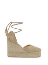 Espadrilla Cora in juta e rayon con chiusura a fiocco