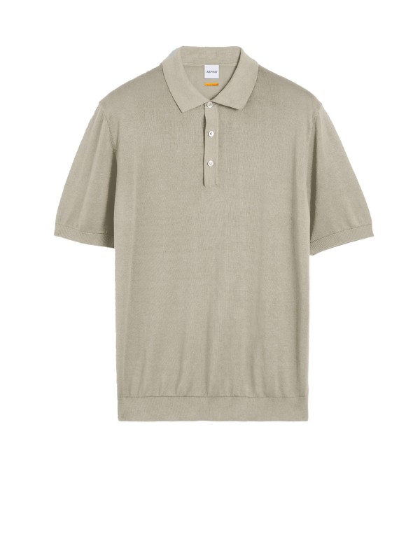Beige Men's Polo Shirt Short Sleeve