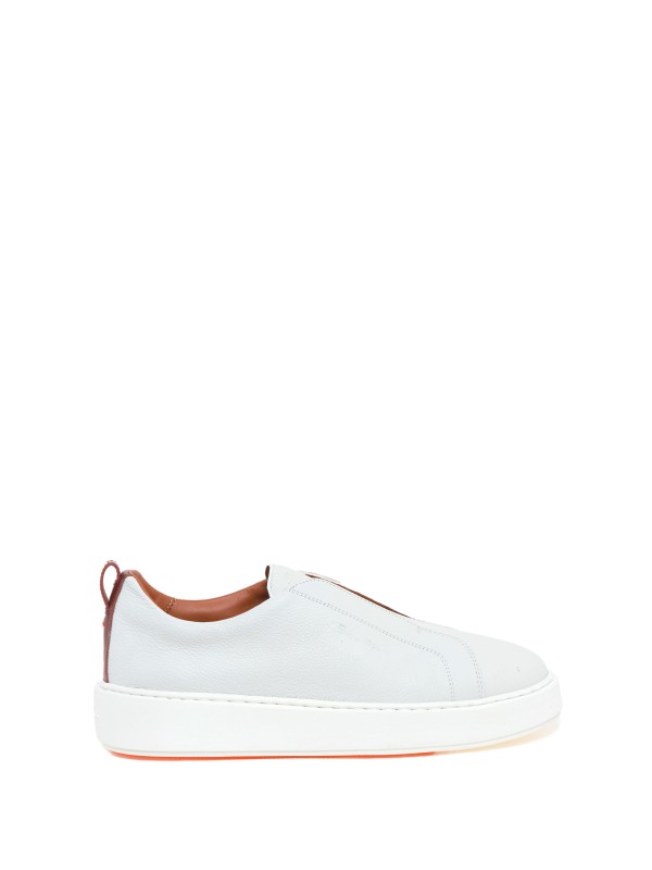 Sneaker slip on donna in pelle