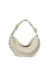 Borsa a spalla bianco latte in pelle