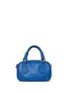 Blue Leather Trunk Bag