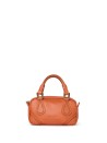 Orange Leather Trunk Bag