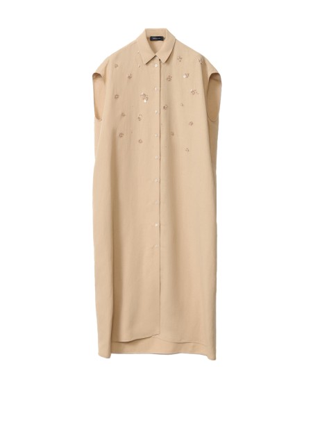 Abito camicia lungo sabbia
