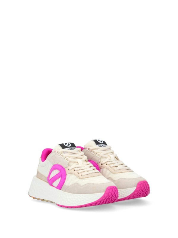 Sneaker donna beige fuxia