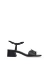 Sandalo nero in pelle