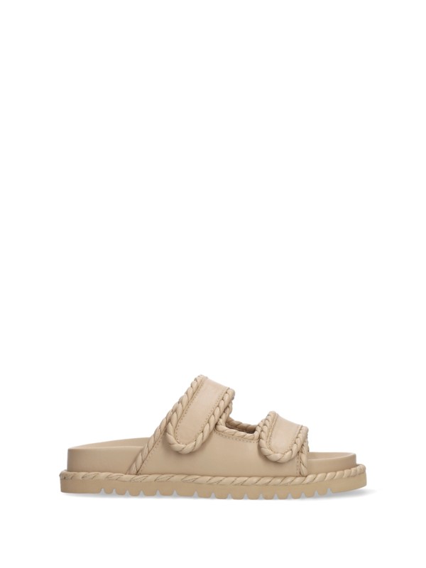 Beige nappa slipper