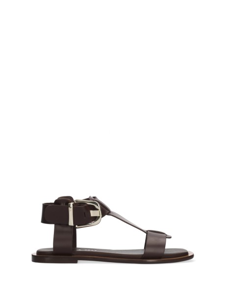 Sandali marrone in pelle