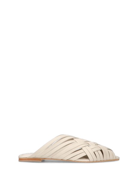 Sabot in pelle intrecciata