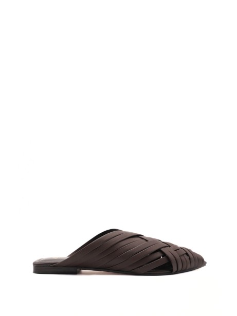 Sabot in pelle intrecciata