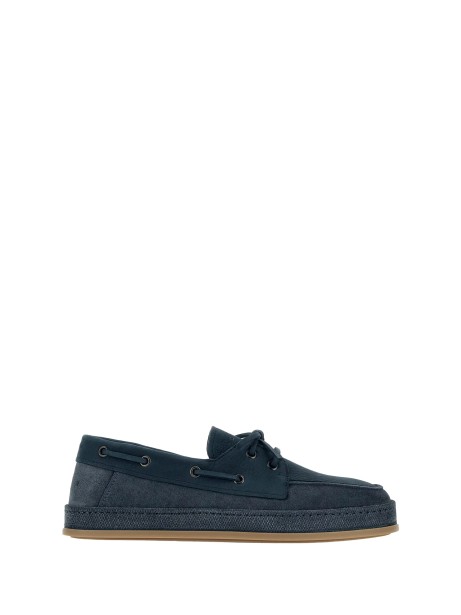 Mocassino da barca blu uomo