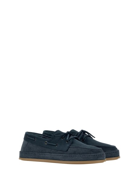 Mocassino da barca blu uomo