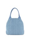 Shopping bag Script in tessuto jeans