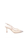 Décolleté MYA in pelle con strass