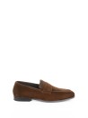Brown suede moccasin